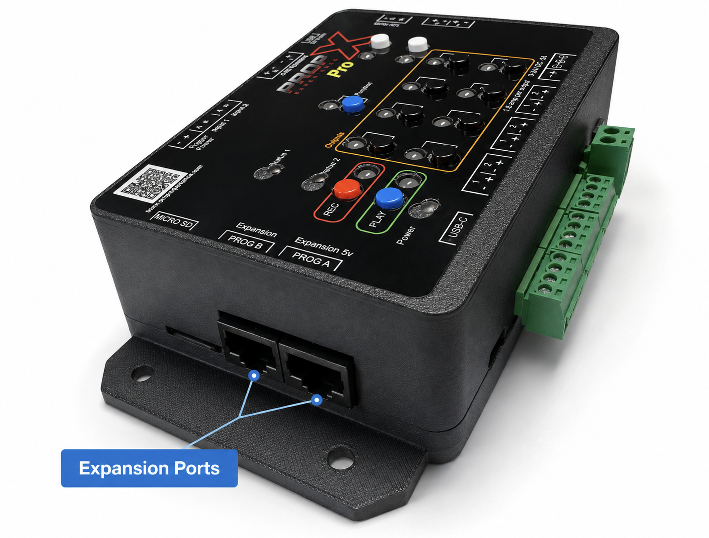 IMG-PRO-FS-06: The Expansion (PROG A/B) ports used for DMX or PropX Mesh